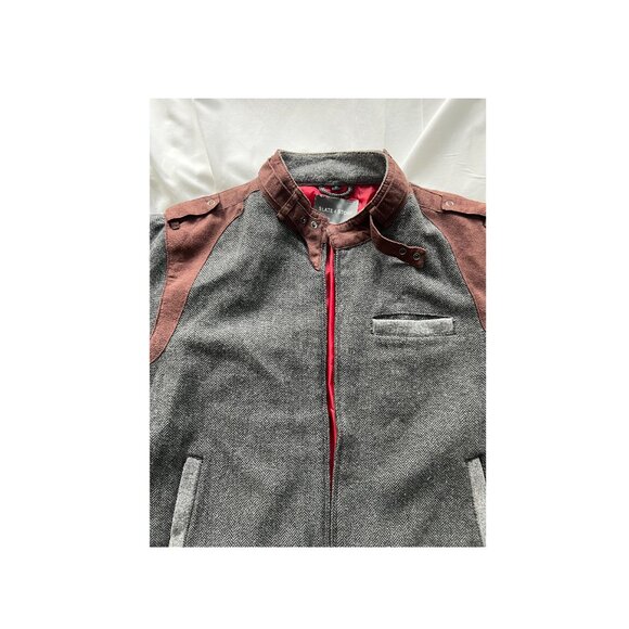 Slate and Stone Jacket/ Mens XL / Gray Tweed/ Burgundy Lining - Picture 4 of 9